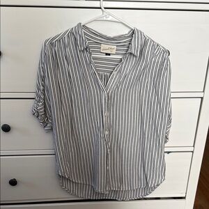 Women's Striped Button-Up Top